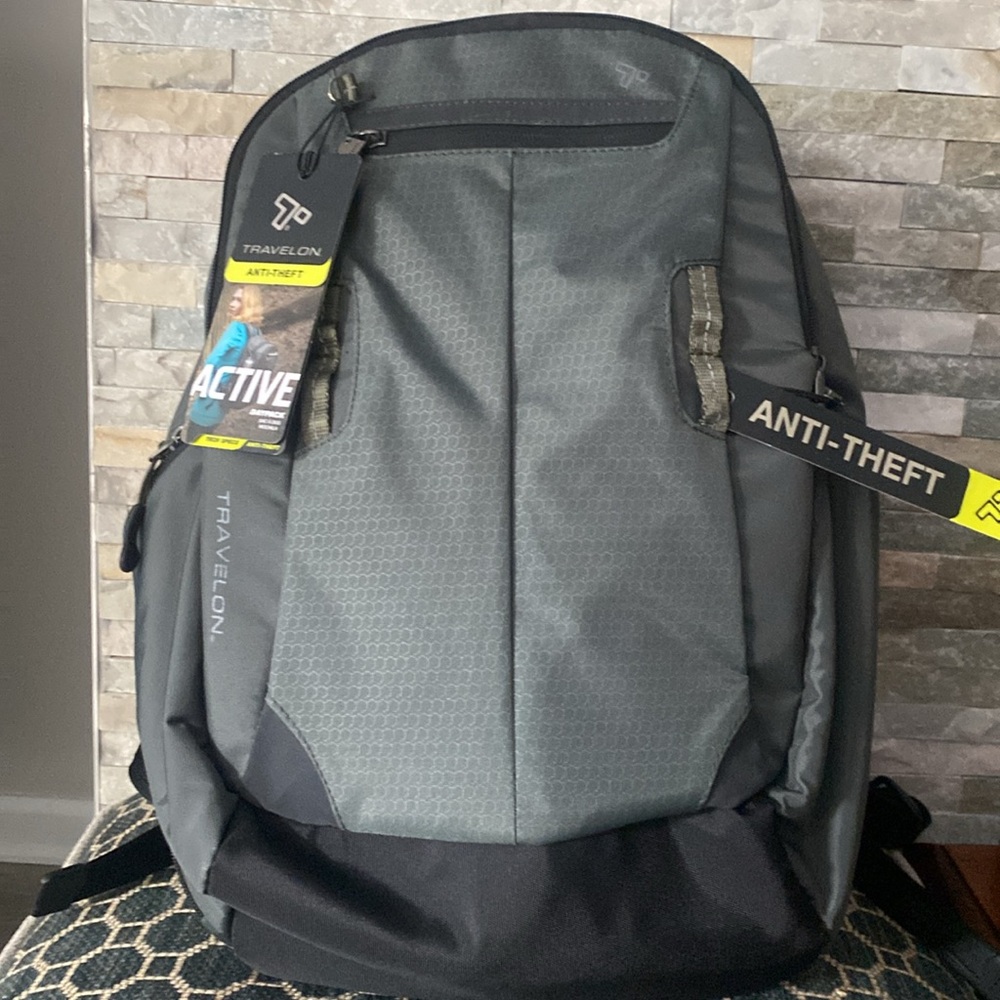 TRAVELON backpack. NEW with tags! Anti-theft! 19”tall/13”wide. RFID/anti-slash